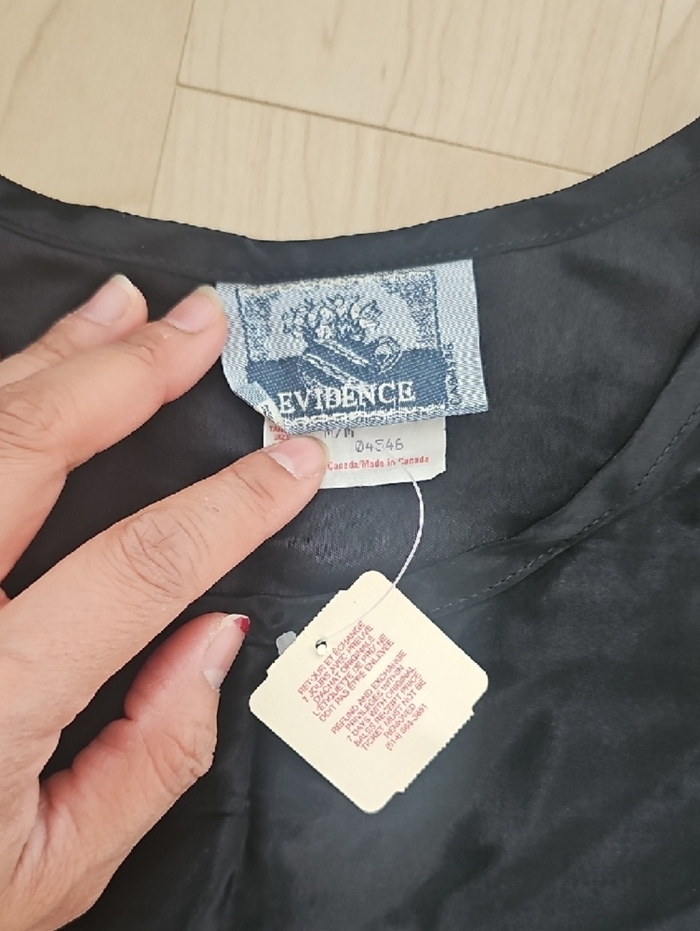 Vintage Black Blouse - Picture 2 of 5